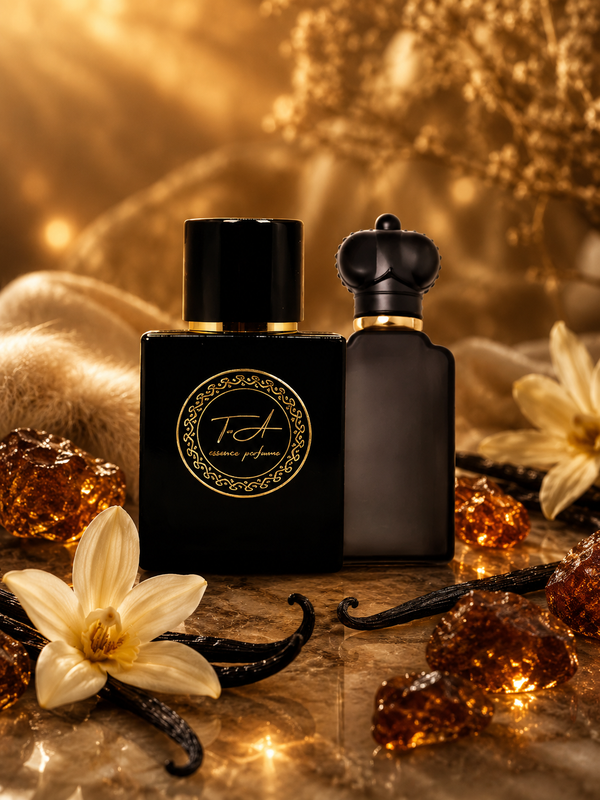 Golden Amber Extrait de Parfum von Tua Essence, schwarzer Flakon
